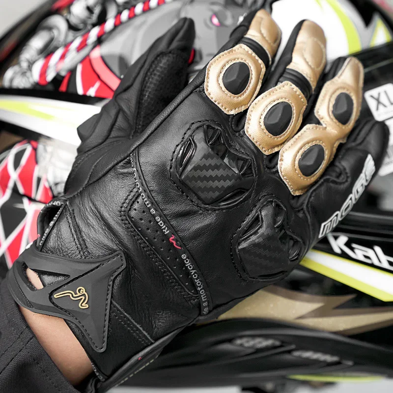 

Motorcycle Accessories Metorcycle Gloves Leather Motorcycles Racing Competitive Fall Protection Leather Carbon Fiber Hand Gloves