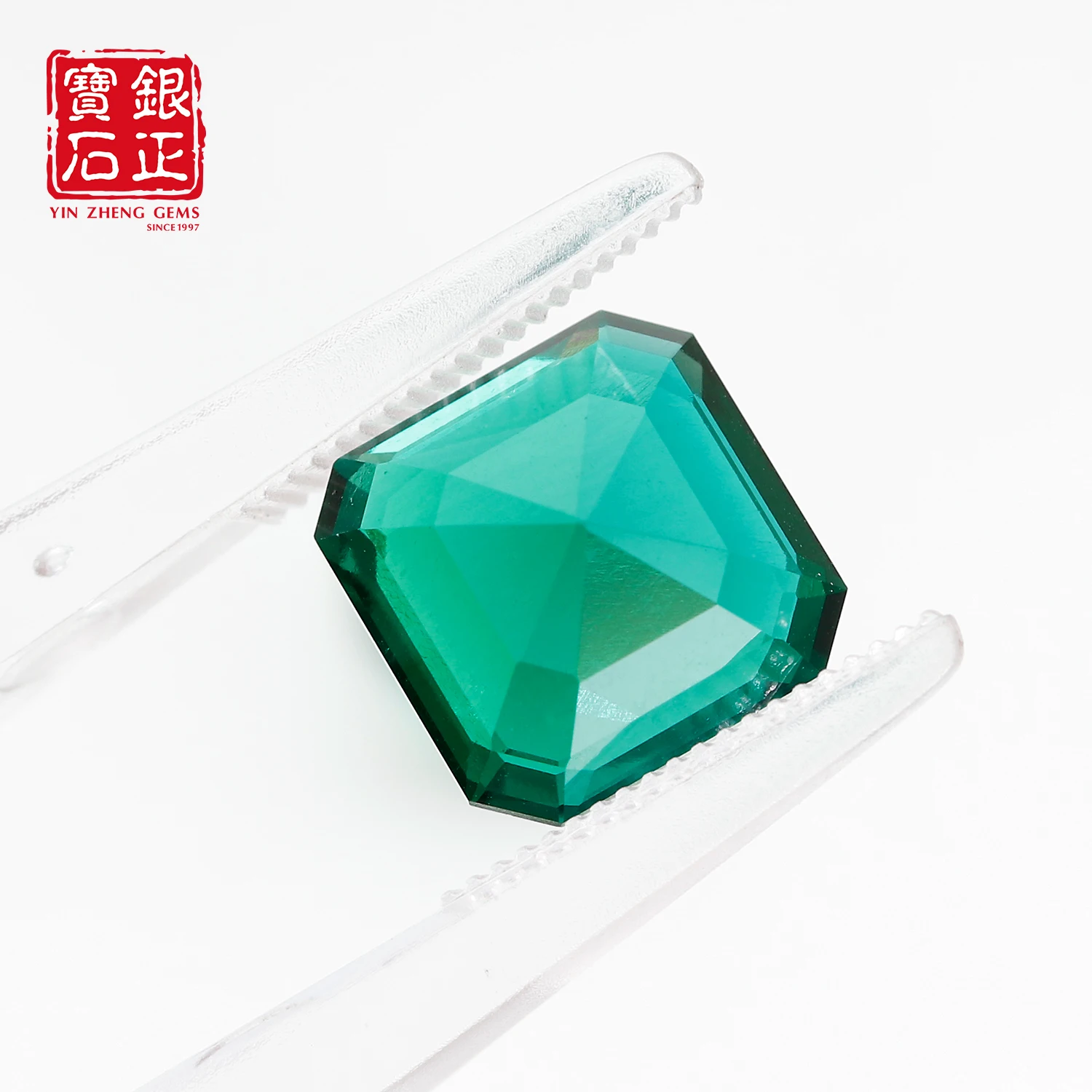 YinZheng Asscher Cut Zambian Emerald Hydrothermal Lab Emerald Loose Stone With Certificates Can Be Provided Lab Zambian Emerald - Image 3