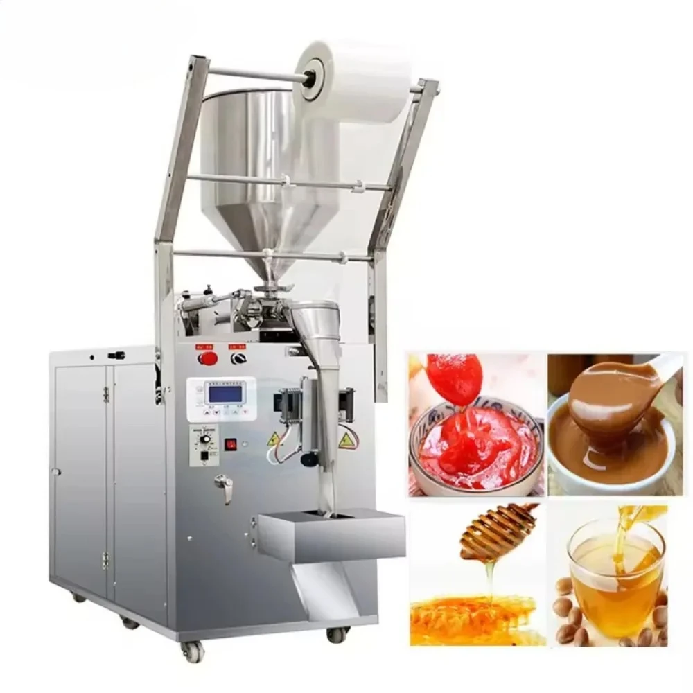 

Automatic Pouch Ketchup Pulp Packing Machine Honey Filling Commercial Food Packaging Equipment 10-100ML