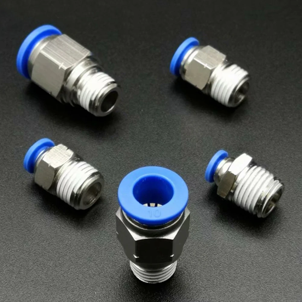 الأمريكية NPT الخارجية الموضوع NPT 1/8 "1/4" 3/8 "1/2" PC هوائي موصل سريع بولي Hose خرطوم أنابيب الهواء 4 6 8 10 12 مللي متر 6-N01 8-N02