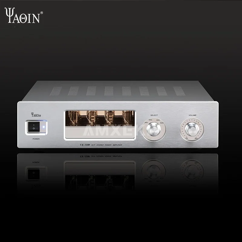 YAQIN VK-2100 Tube Amplifier Front Gallbladder Rear Stone 85W*2 Power Amplifier HiFi Fever Tube High Power Home