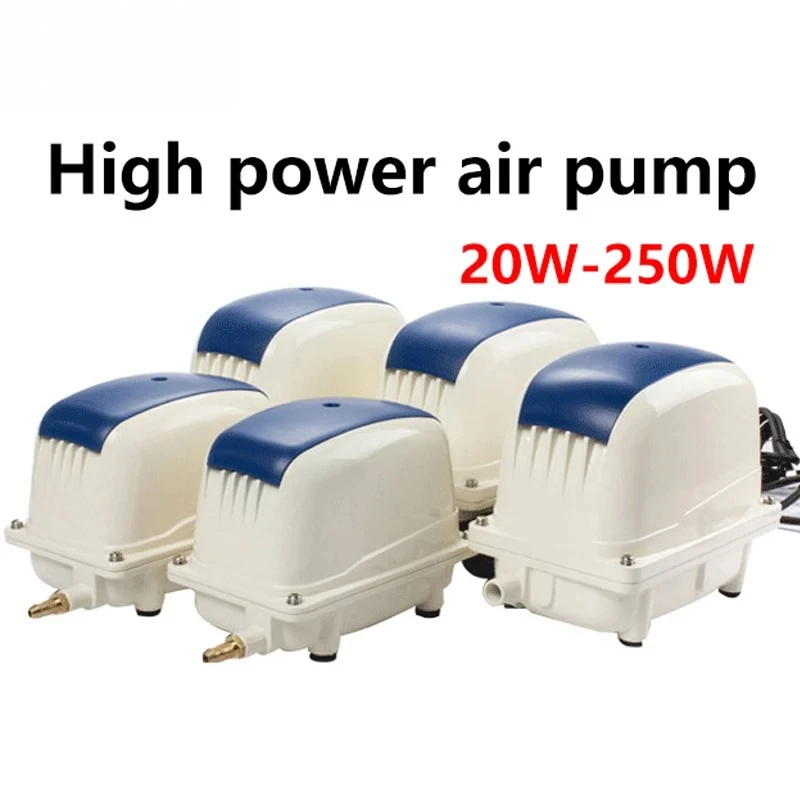 220V High Power Pond Air Pump 20W‑250W Fish Tank Oxy genator Aeration Pump for Garden Pond Aquarium Oxyg en Supply