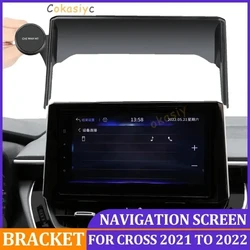 Multimedia Screen(8/9inch) Phone Bracket For Toyota Corolla Cross 2021 Car Navi Screen Frame Phone Holder For Corolla Cross 2022