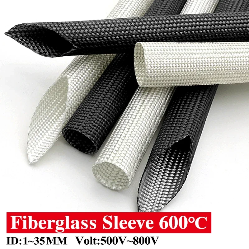 Fiberglass Sleeve 600 Degree Applicable To Industrial Field Household Life Wire Cable Electrical Harness Insulating Protector