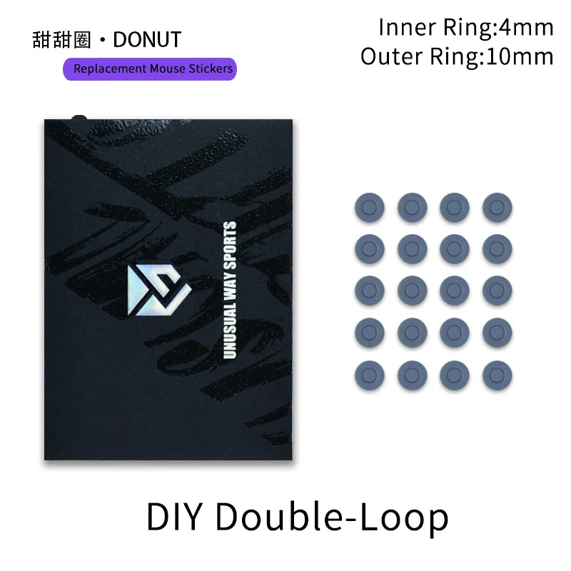 UnusualWaySports زلاجات الماوس قدم النقاط دونت سطح محدب PTFE المضادة للطي ماجيك الجليد الوردي الأسود الفضي الثعلب