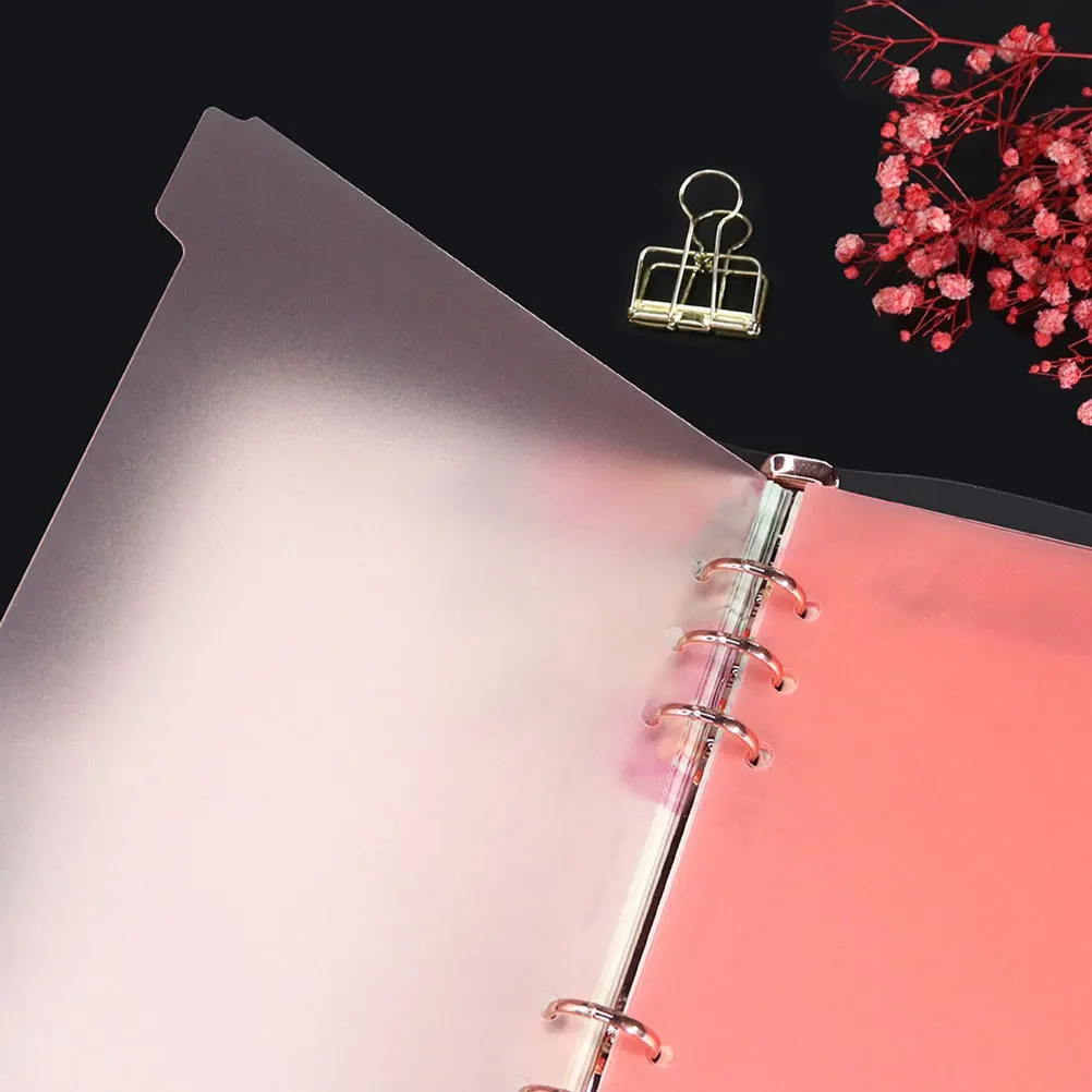 

2 Sets Pink A5 Binder Dividers Exquisite Craftsmanship Notebook Index Tabs Page Markers