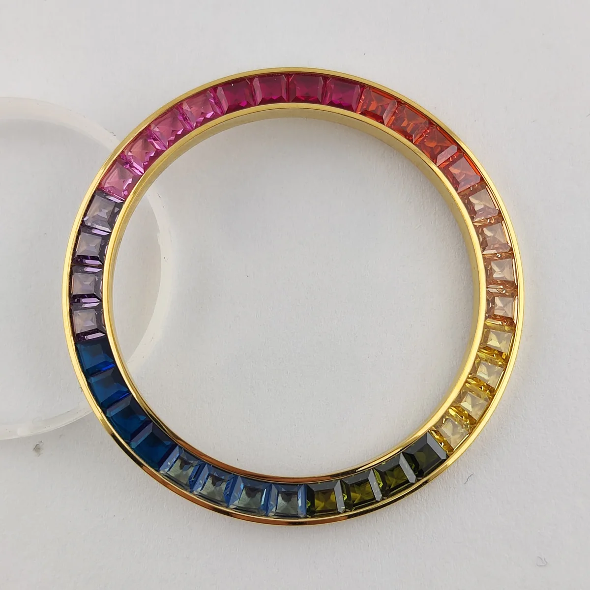 Boîtier de montre à quartz avec insert en diamant incliné, lunette étendue, 39.18x30.78mm, DNonomcirculation, VK63