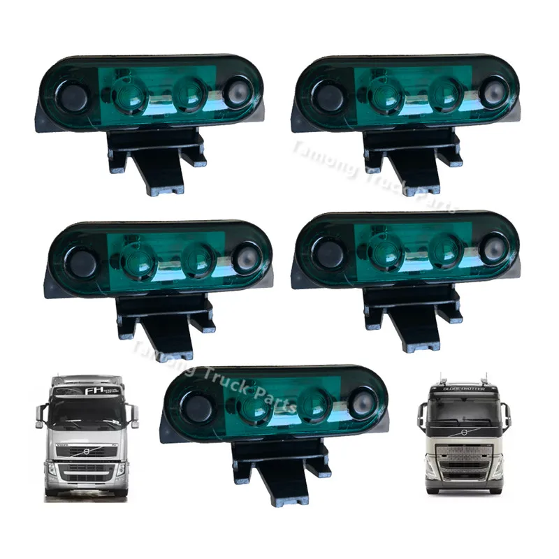 5 x 24V Cab Roof Marker Light For Volvo FH FM Truck LED Signal Lamp White Amber Blue With 2Pin Connector Socket OEM 82116545