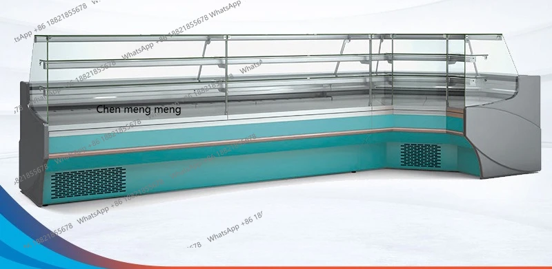 

Around the island type supermarket air-cooled braised vegetables duck neck fresh refrigerated cooked food display freezer