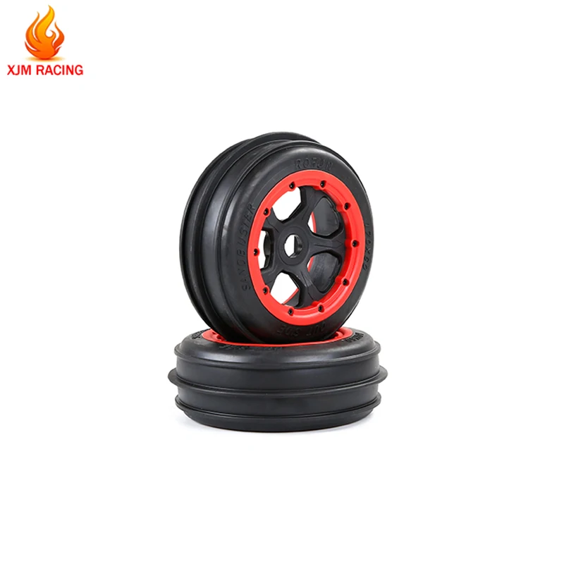 ゴム砂砂漠タイヤ前面または後輪タイヤ2ピース/セット1/5 hpiためrofun baha king motor rovanバハ5B ss rcカーレース部品