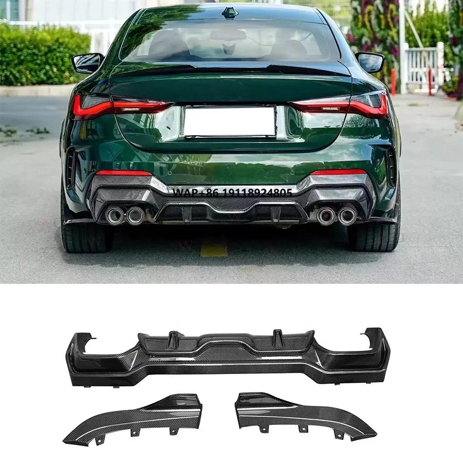 

Carbon Fiber Rear Bumper Diffuser for G22 G23 4 Series Rear Bumper Lip Splitter Spoiler Car Parts 2021+