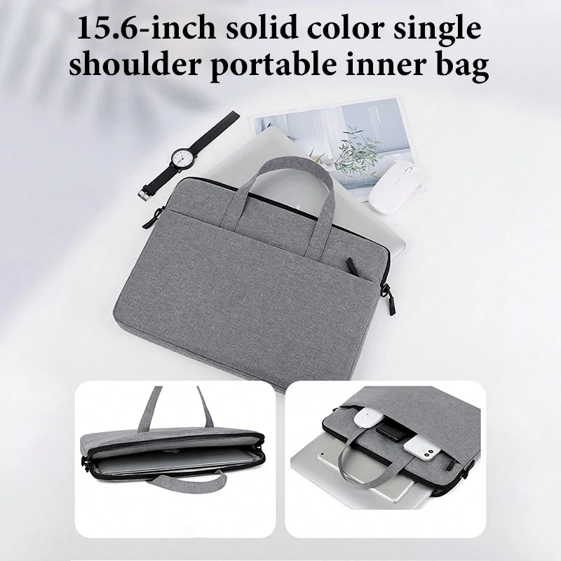 15.6 Inch Pure Colour Ultra Thin Laptop Handbag Sleeve Case Notebook Cover Pouch Shoulder Bag For Lenovo HP Dell Asus