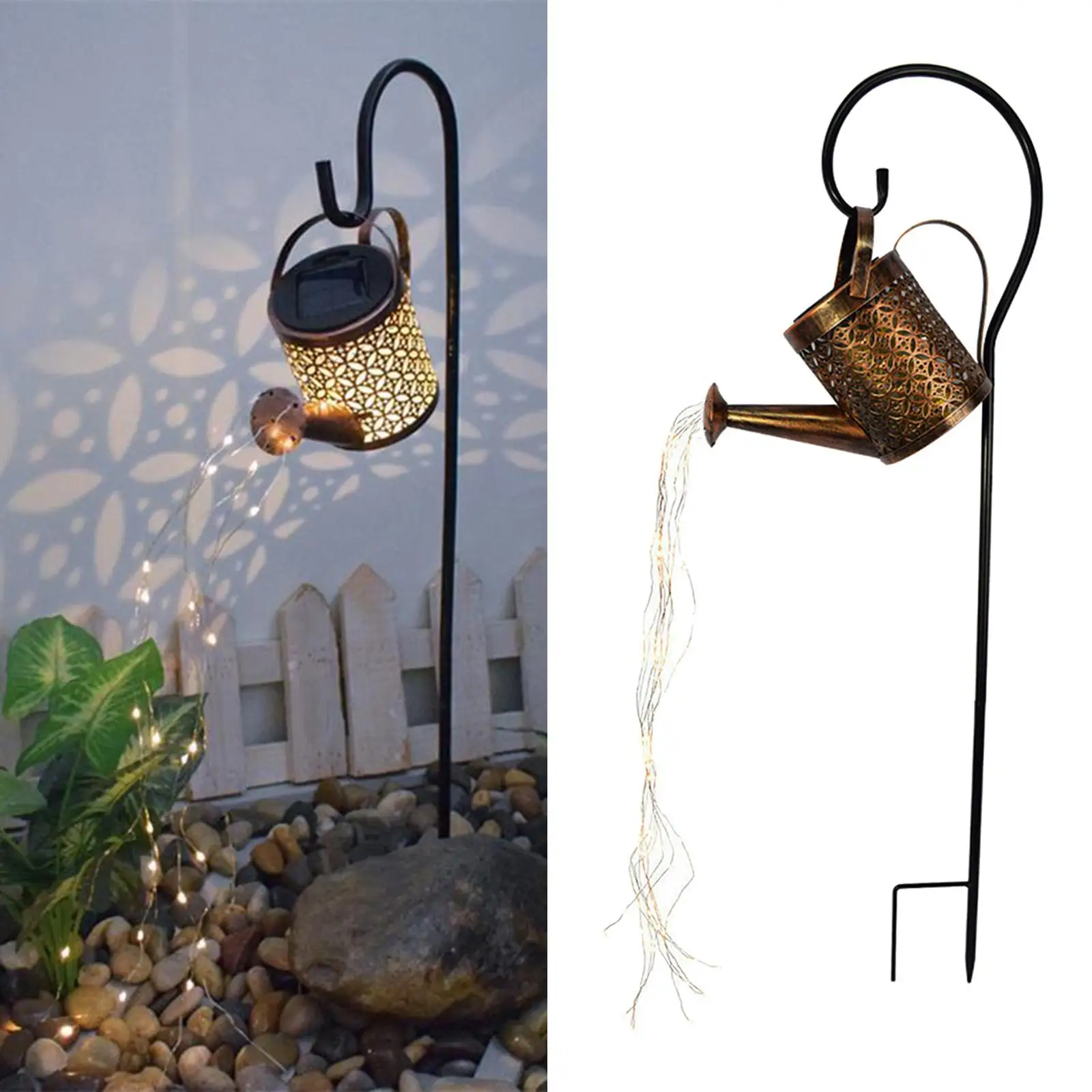 Romantic Garden Watering Can String Light IP55 Solar Lamp Fairy Light Decor