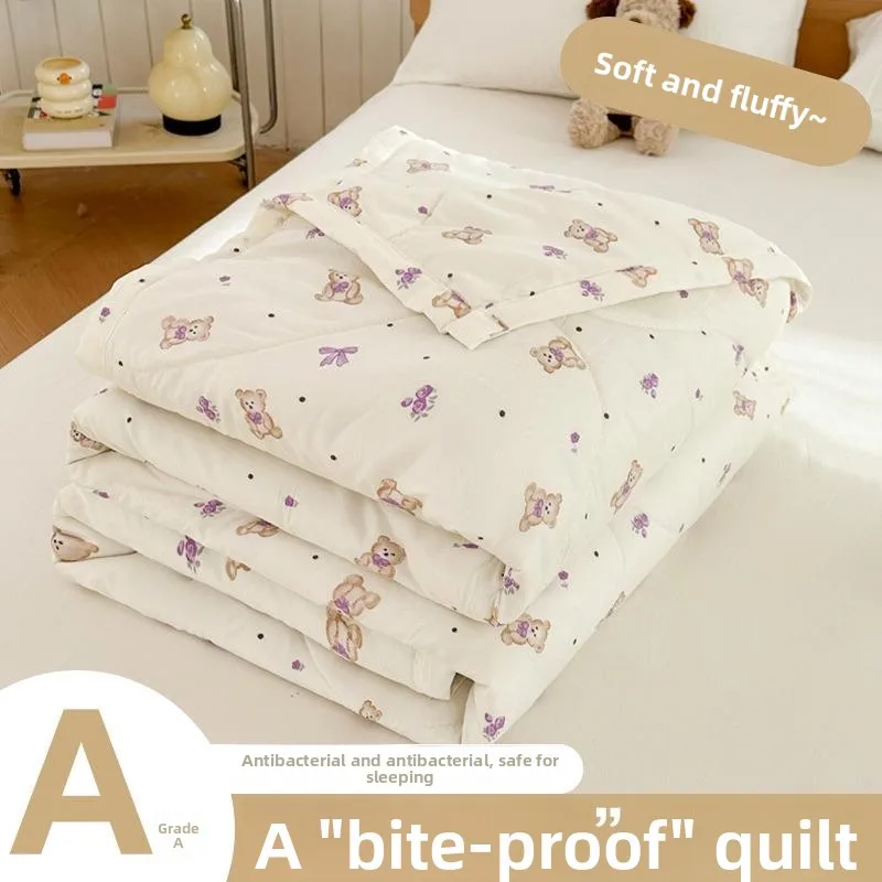 Washable Cotton Air Conditioner Quilt Summer Cool Quilt Soft Skin-friendly Breathable Non-stuffy Sweat Student Dormitory Home...