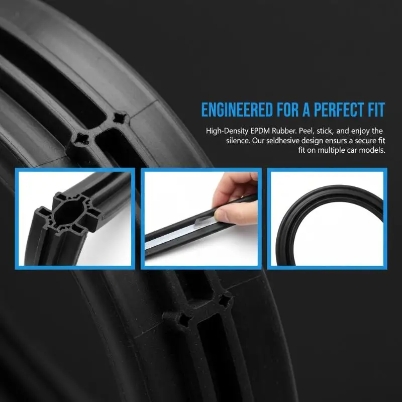 2pcs Car B-pillar Sealing Strip With Steel Bar Car Door Edge Seal Strip Car Silicone Weatherstrip Insulation Sealing Strips