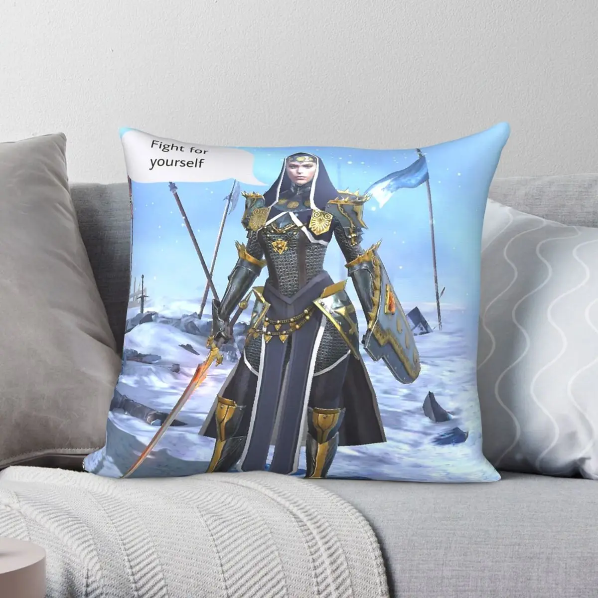 Martyr Raid Shadow Legends Square Pillowcase Polyester Linen Velvet Creative Zip Decorative Throw Pillow Case Room Cushion Cover