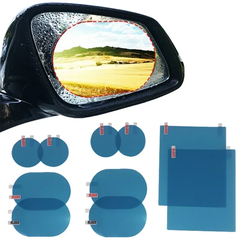 

Car Rearview Mirror Film Side Window Rainproof Clear Film 2 Pcs Anti Fog Window Mirror Protective Film Sticker Car Accessories