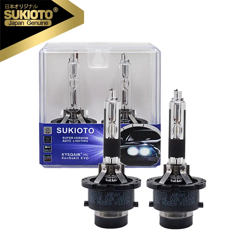 2PCS SUKIOTO GENUINE JAPAN DOT 35W D2R 6000K 85126 66250 HID Xenon D2S 4300K Car Bulb 55W D4S 8000K D4R High Low Beam HID Light