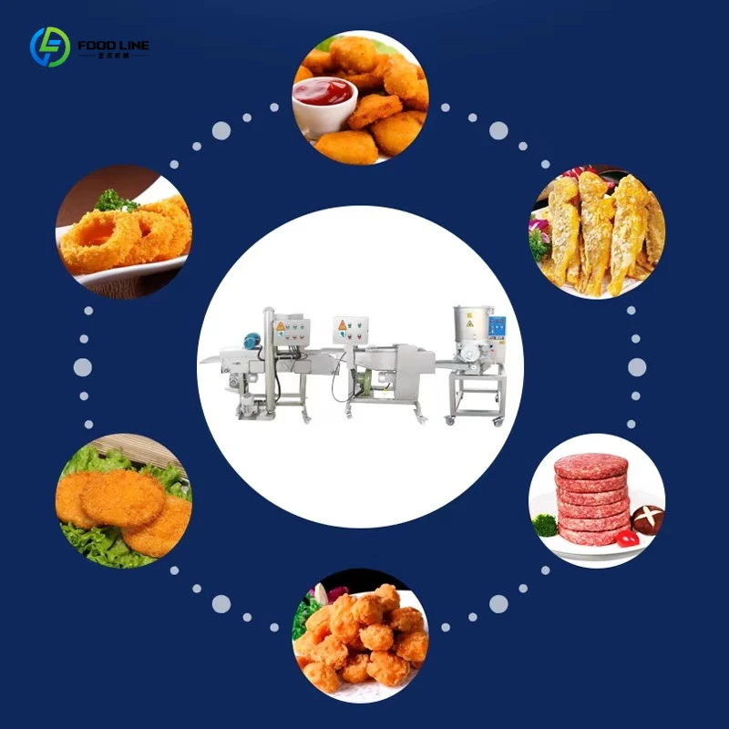 Meat Patty Forming Production Line 304 Stainless Steel Automatic Meat Patties Equipment for Supermarket Deli