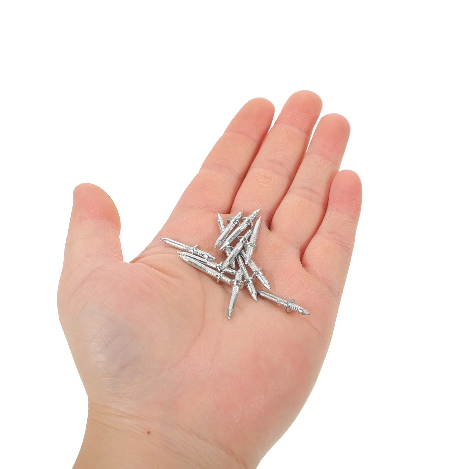 400Pcs Bothway Invisible Skirting Board Seamless Nails Threaded Baseboard Trim Installation Double Way No Trace Nails for Door