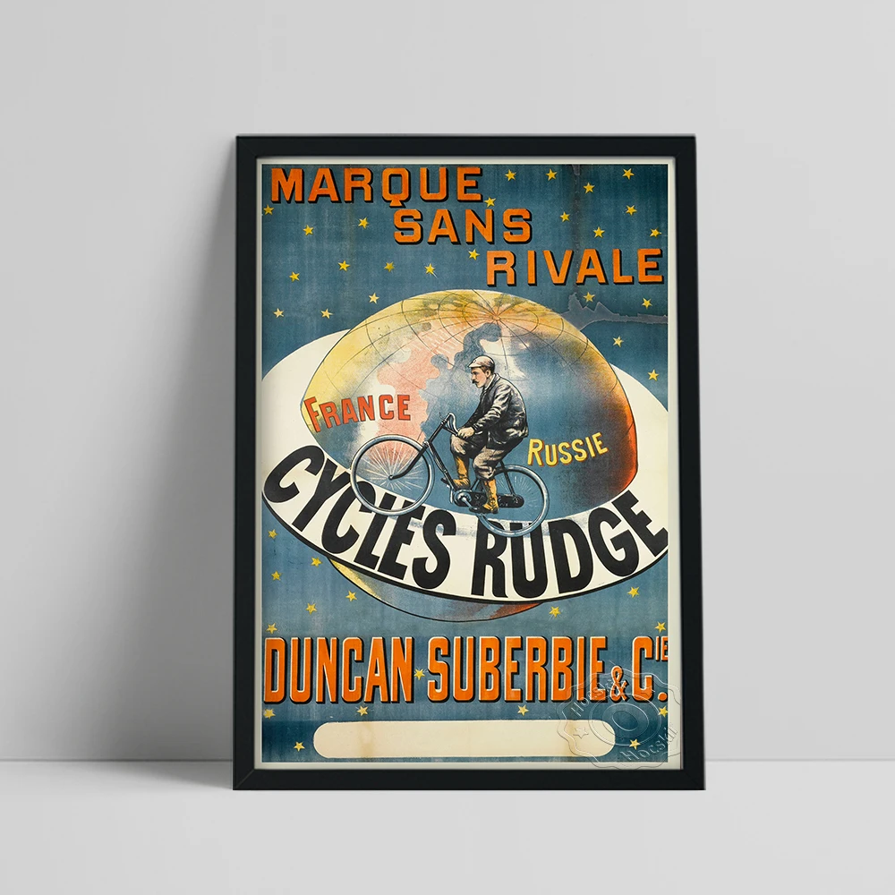 Marque Sans Rivale France Russie Cycles Rudge Art Print Poster Vintage Advertising Canvas Painting Decor Retro Wall Stickers