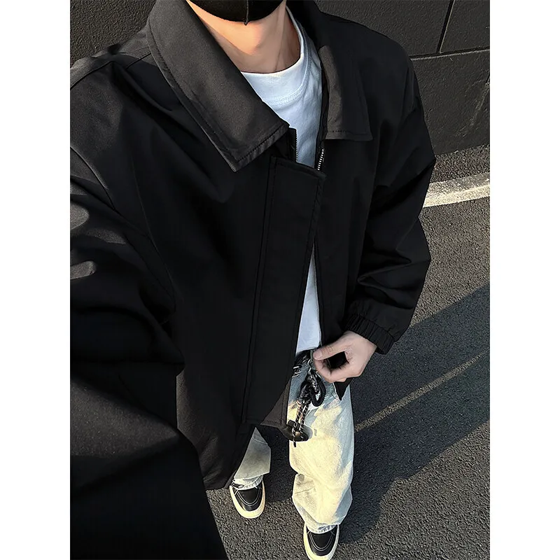 Spring Short Jacket Men Fashion Green Black Jacket Men Streetwear Hip-hop Loose Bomber Jacket Mens Casual Jackets Coat M-3XL