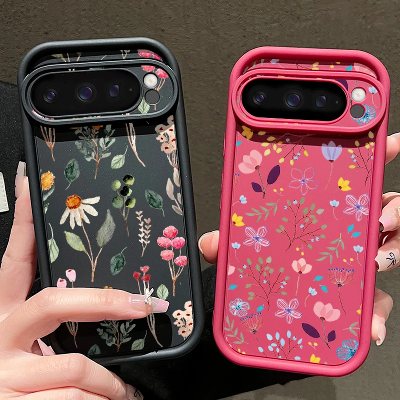 Flowers Printing Soft TPU Phone Case For Google Pixel 8 Pro 8A 9 Pro XL Shockproof Silicone Protector Cover For Pixel 8 9 Pro