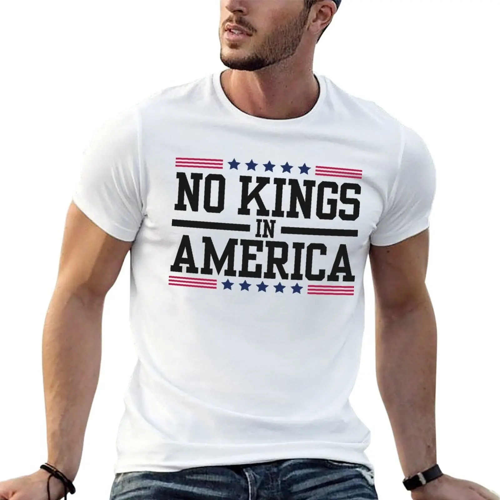 

No Kings In America T-Shirt t shirts for man cotton soft g man t shirts for men anime t shirts oversize T-shirt