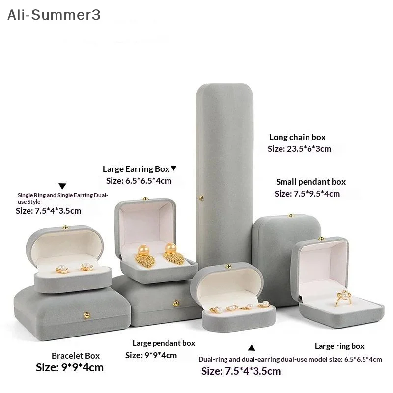 

Velvet Jewelry Box Rings Necklaces Earrings Pendants Storage Box For Women Jewelry Packaging