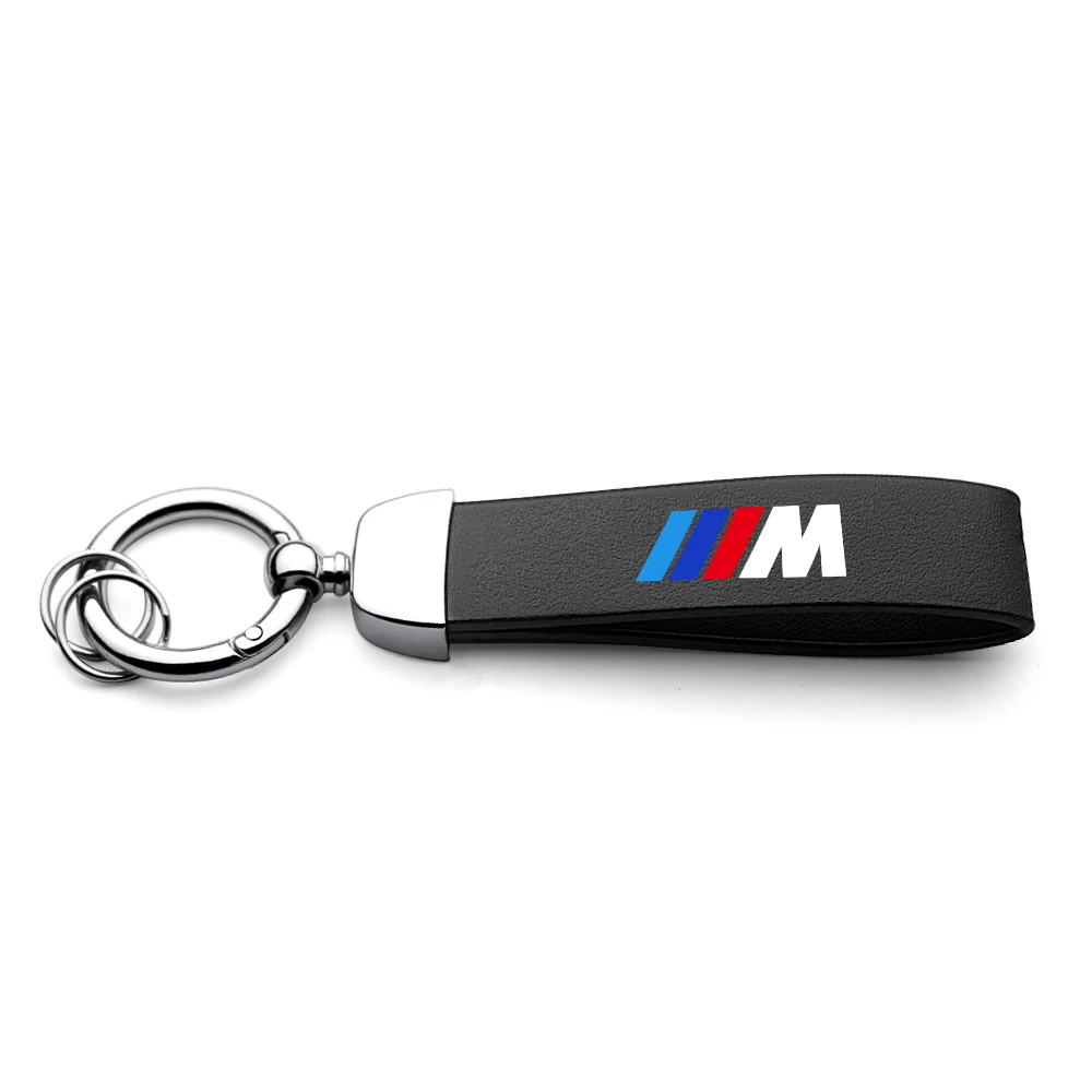 3D Metal PU Leather Car Key Ring Holder Keychain Pendant For BMW M Performance X4 X5 E46 E90 F20 E60 E39 F10 M1 M2 M3 M5 M6 E93