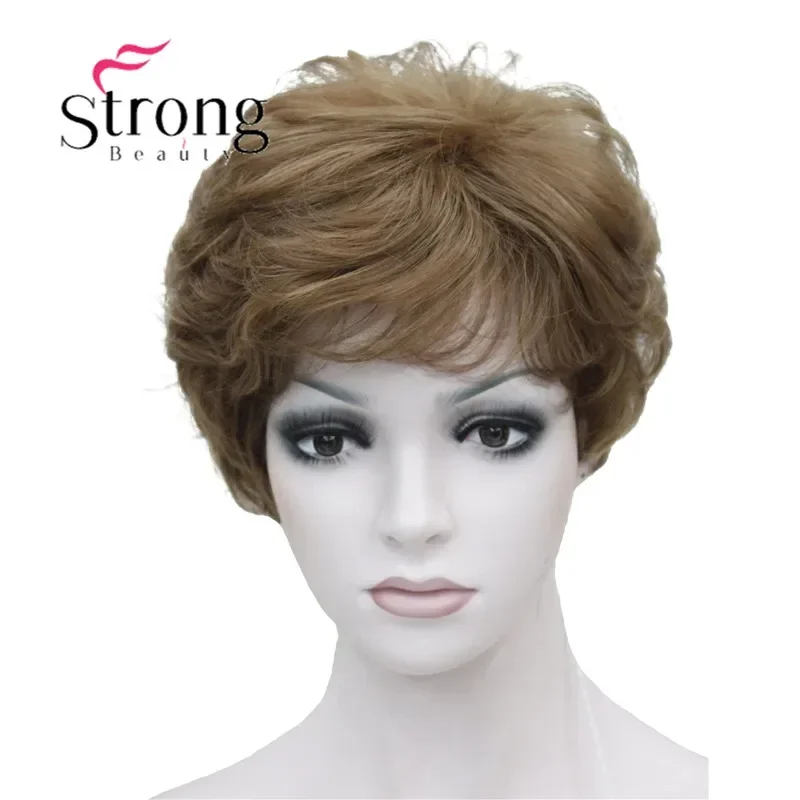 StrongBeauty Women\'s Wigs Fluffy Naturally Curly Short Synthetic Hair Full Wig 11 Color