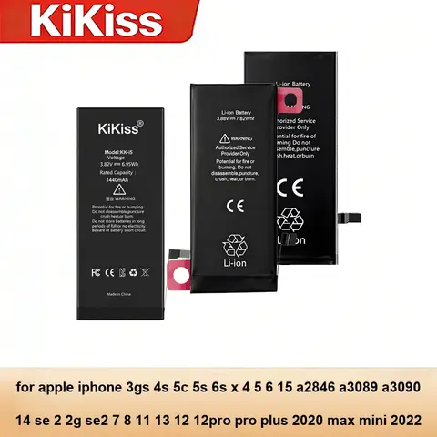 For Apple iPhone 3GS 4S 5C 5S 6S x 4 5 6 15 A2846 A3089 A3090 14 SE 2 2G SE2 7 8 11 13 12 12PRO Pro Plus 2020 Battery