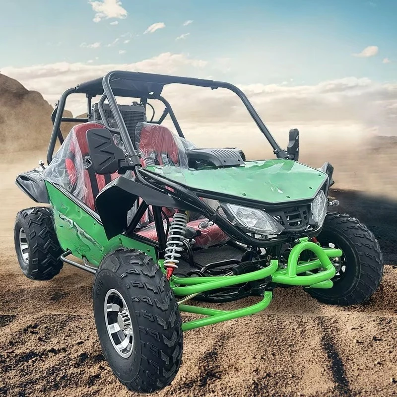 Adult 300cc Off-Road Go Kart Buggy Off Road Cross Go Karts with Shaft Drive Transmission 48v Voltage 200cc Displacement
