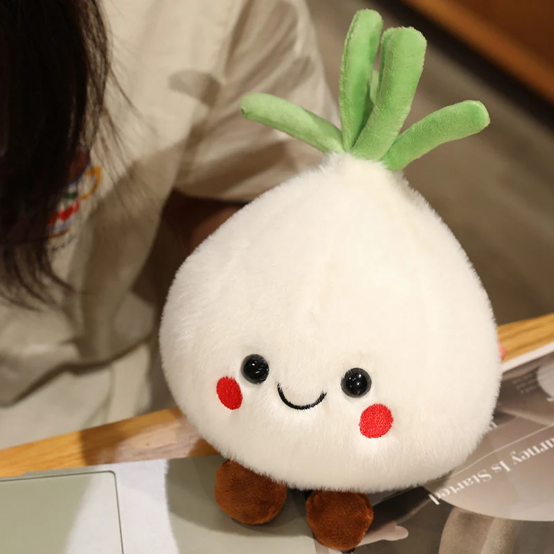 20CM Kawaii Forest Simulation Vegetable Plush Toy Onion Garlic Ginger Cute Doll Children's Plush Handmade Doll Festival Gift