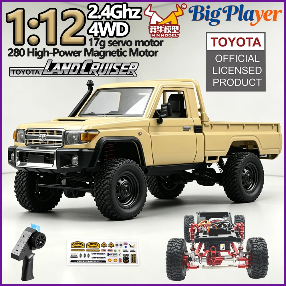 MN MN82 1:12 4WD RC Crawler Truck, Simulated Toyota LC79 Off-Road Climbing Car with Metal Accessories Remote Control Model Toy