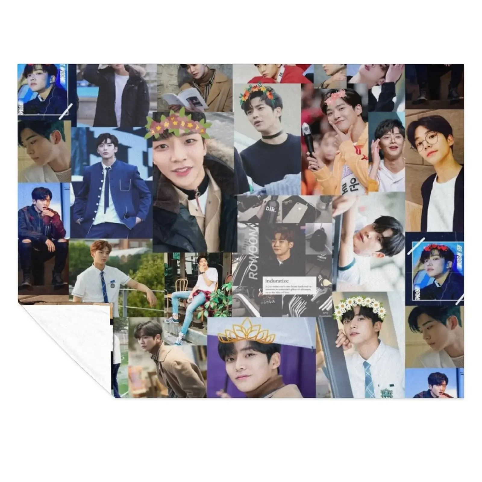 

Rowoon Beautiful Collage Throw Blanket Beach Luxury Throw For Baby For Decorative Sofa Blankets
