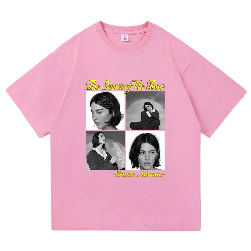 Gracie Abrams Risco O Segredo de Nós The Eras Tour Camiseta Homens/Mulheres Estética Retro Camiseta Unissex Novo Álbum Camisetas