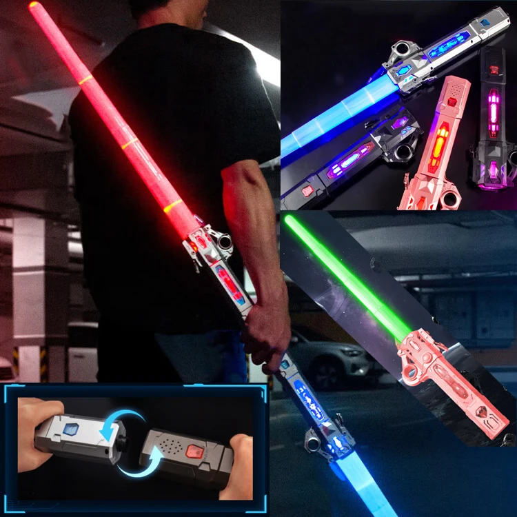 Luminous Star Wars Lightsaber para crianças, espadas luminosas, sabre de luz, faca telescópica, Glow Stick, meninas batalha brinquedo, meninos