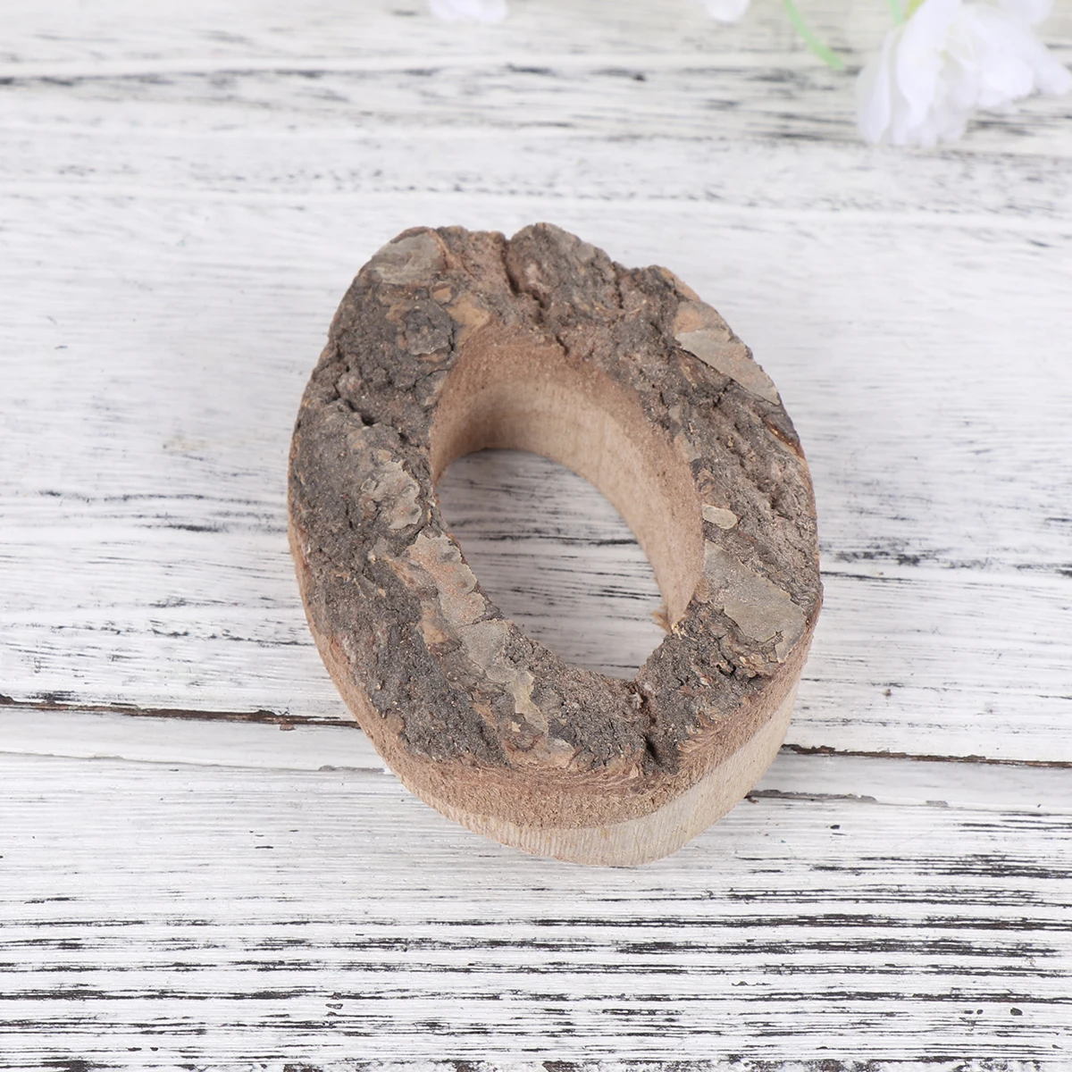 

1pc Tree Bark Letter O Ornament Natural Wooden Decoration Diy Craft Vintage Home Wall Art Room Decor Gift For Shower