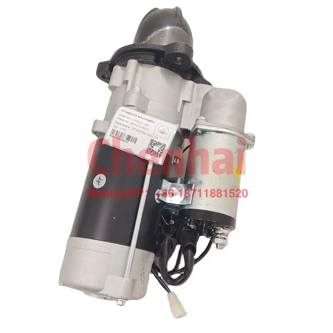 

Hyunsang Engine Parts Starting Motor 600-813-8310 For 6D125E SA6D125E Excavator PC400