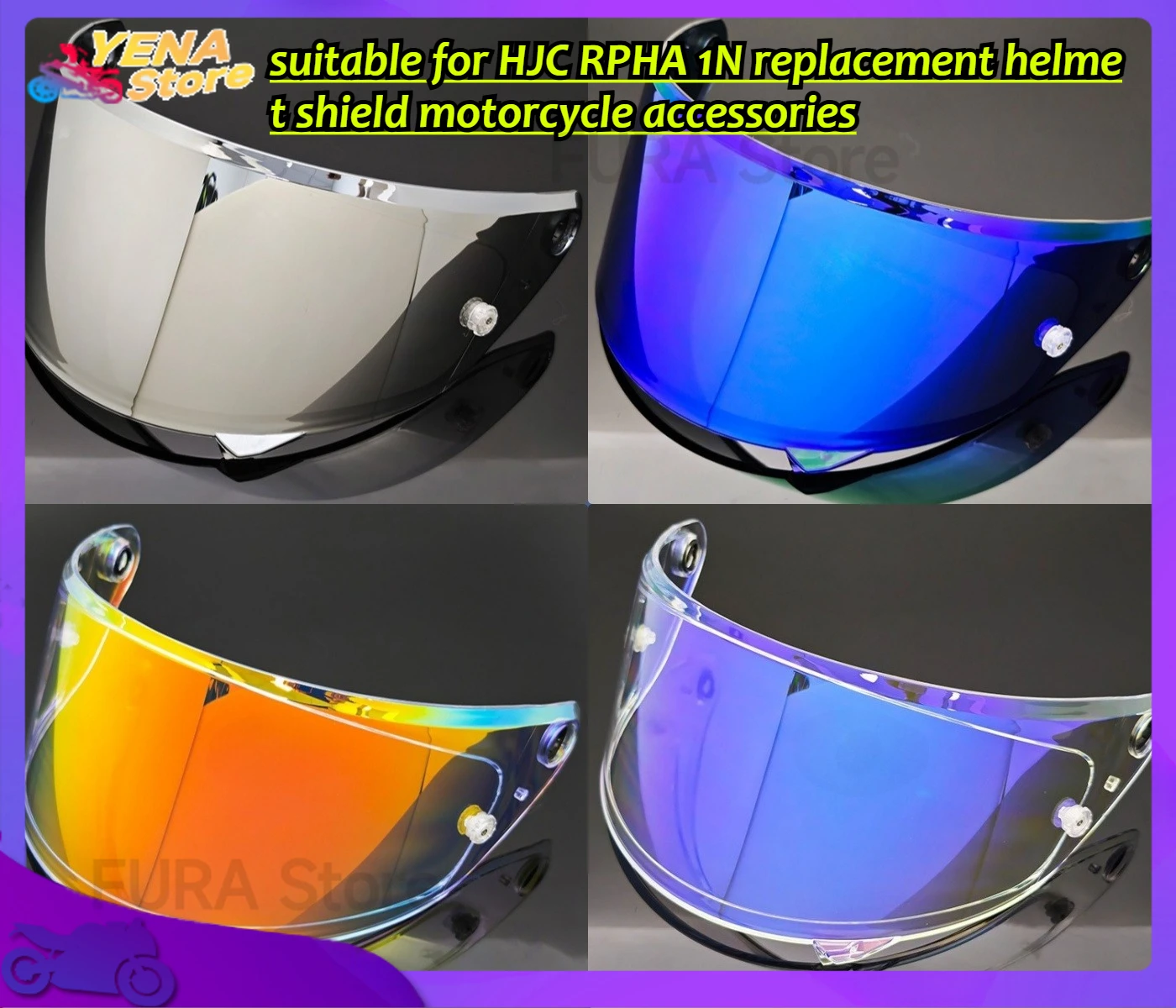 

The new motorcycle helmet visor lens is suitable for HJC RPHA 1N replacement helmet shield motorcycle accessories