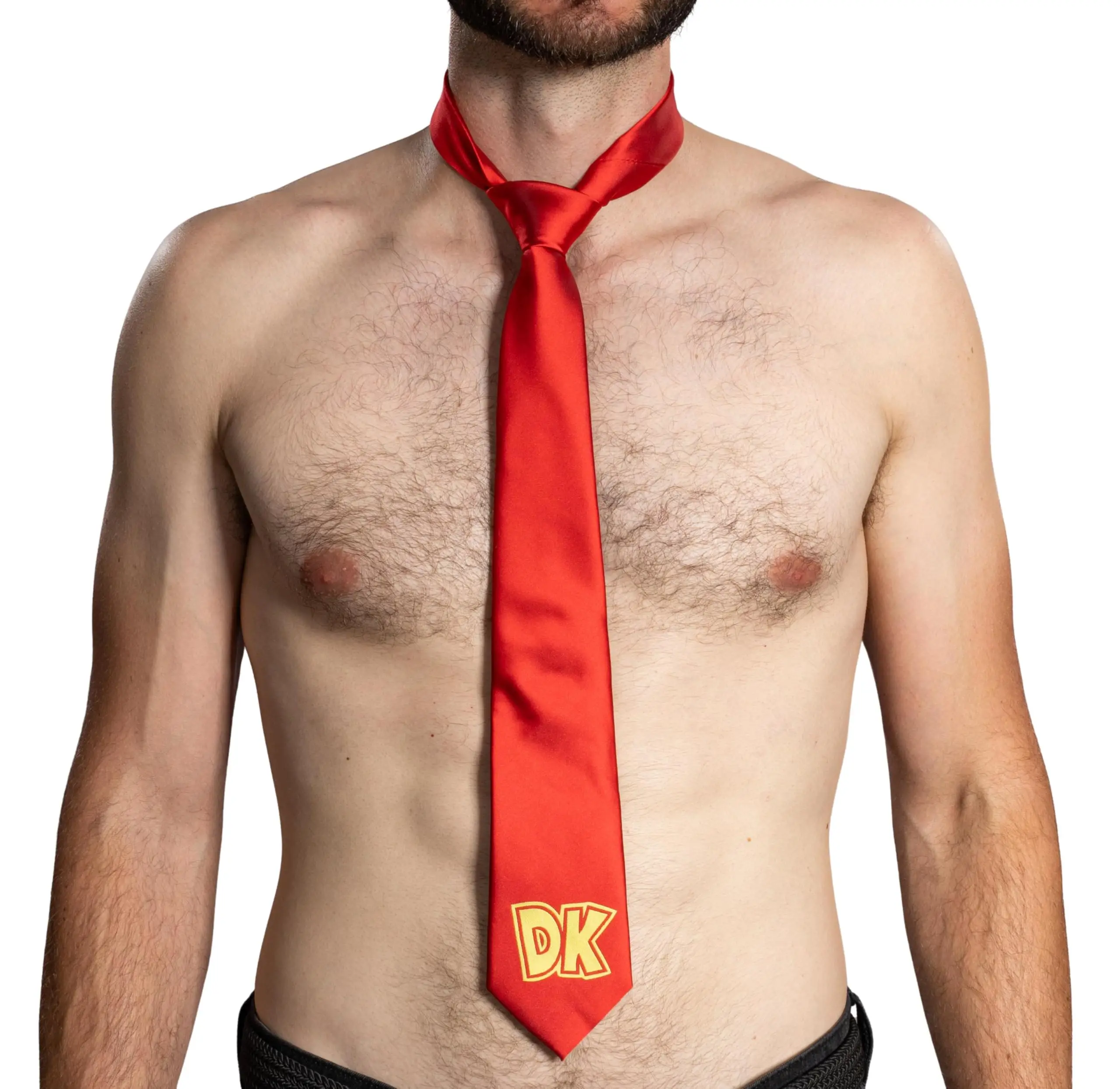 Red Tie Cosplay Costume Accessory Retro Game Style Anime Role Play Party Prop for Men Women