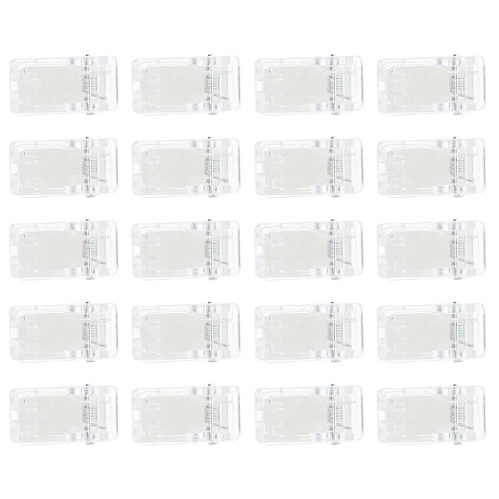 

40pcs Badge Clips Adhesive Plastic Name Tag Holders For Id Cards Spring Fasteners Office Meeting Seminar Trade Show