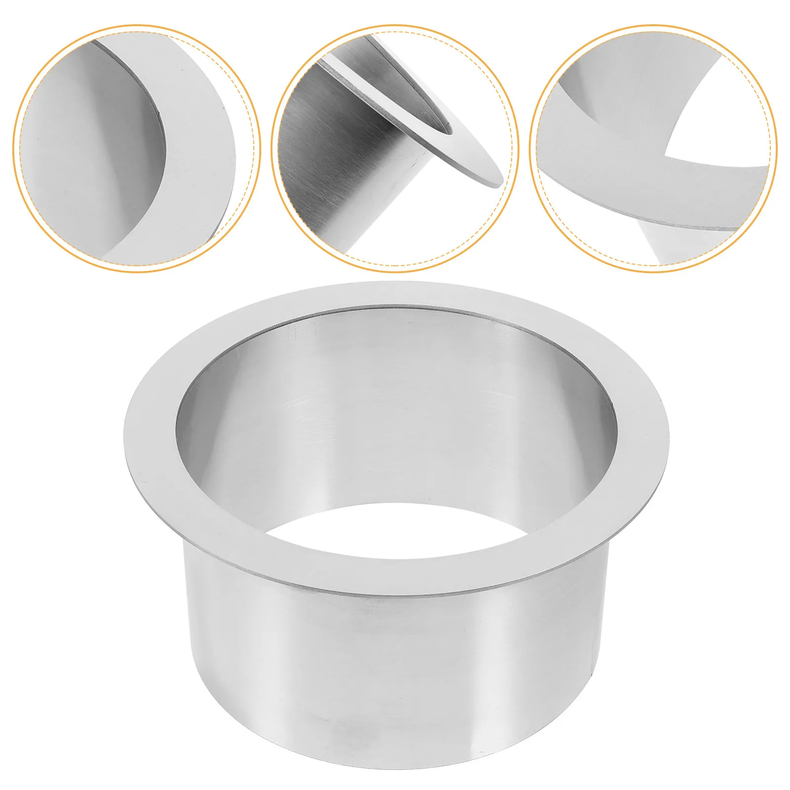 

Stainless Steel Round Built-in Trash Chute Countertop Garbage Holder Smooth Heat Resistant Waste -in Trash Chute