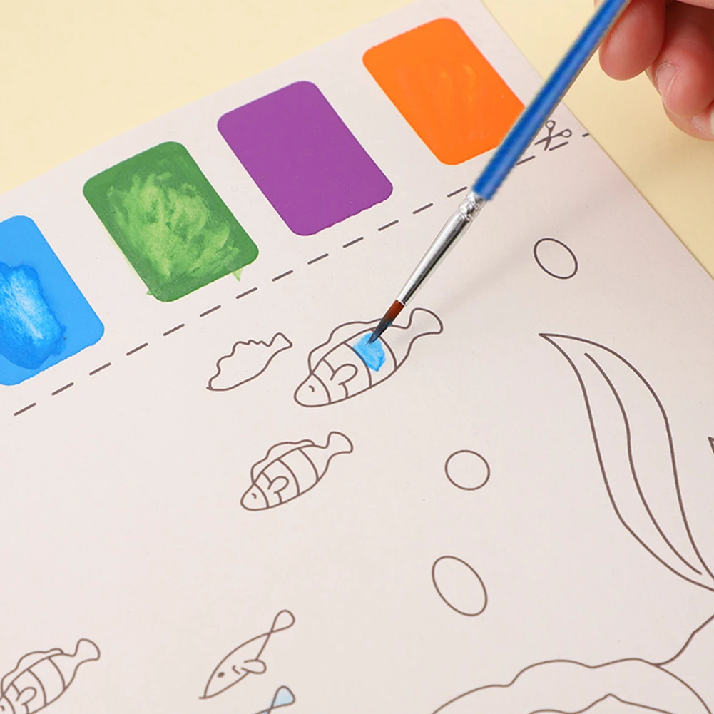 5 Packs Painting Paper Family Activities Gift Water Colouring Book 40 Sheets For Childrenfor MagicVehicle Entertainment Crafts
