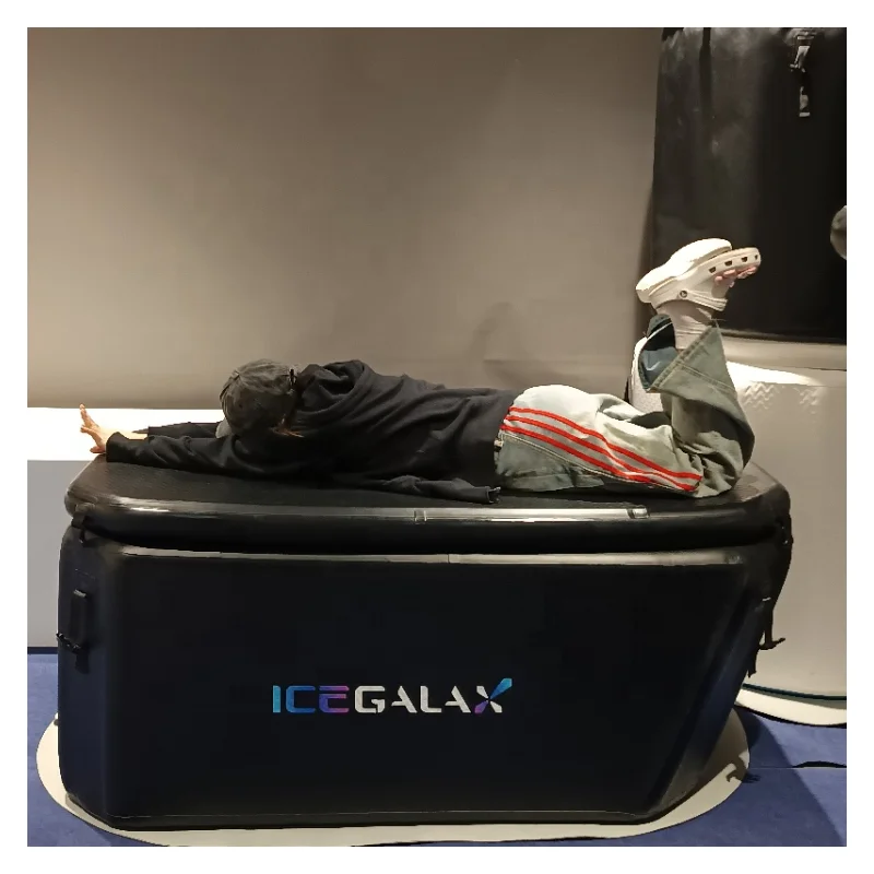 

ICEGALAX Best Cold Therapy Angled Slanted Tub Folding Inflatable Tub Ice Bath Free Custom Logo Cold Plunge Tub With Chiller