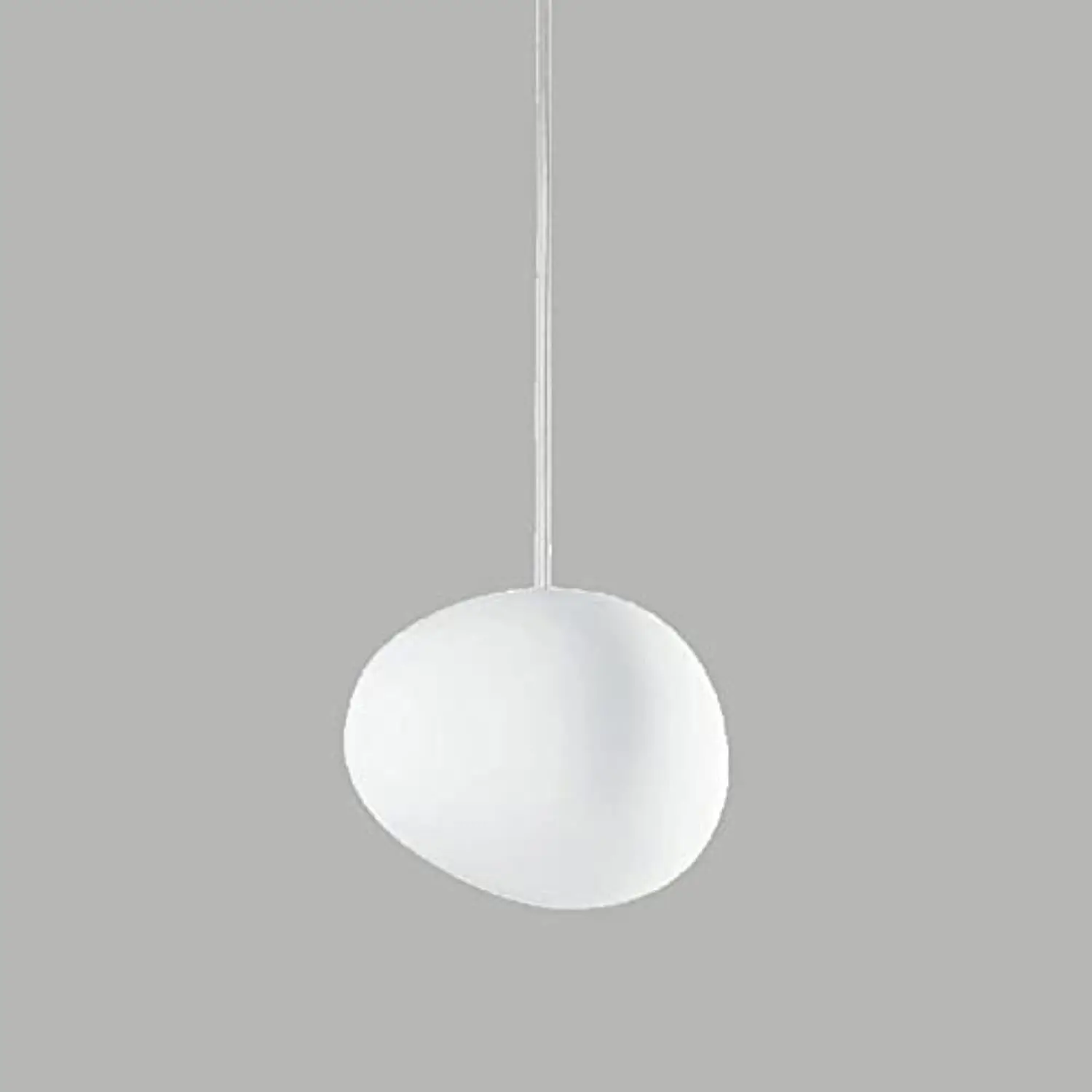 

Modern Chandelier, White Goose Egg Small Ceiling Hanging Lamp Glass Shade Pendant Light E27 1-Light Semi-Recessed Suspended Ch