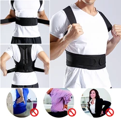 Adjustable Posture Corrector Corrective Therapy Corset Full Back Shoulder Brace Belt Lumbar Support Straight with Plate Auldut