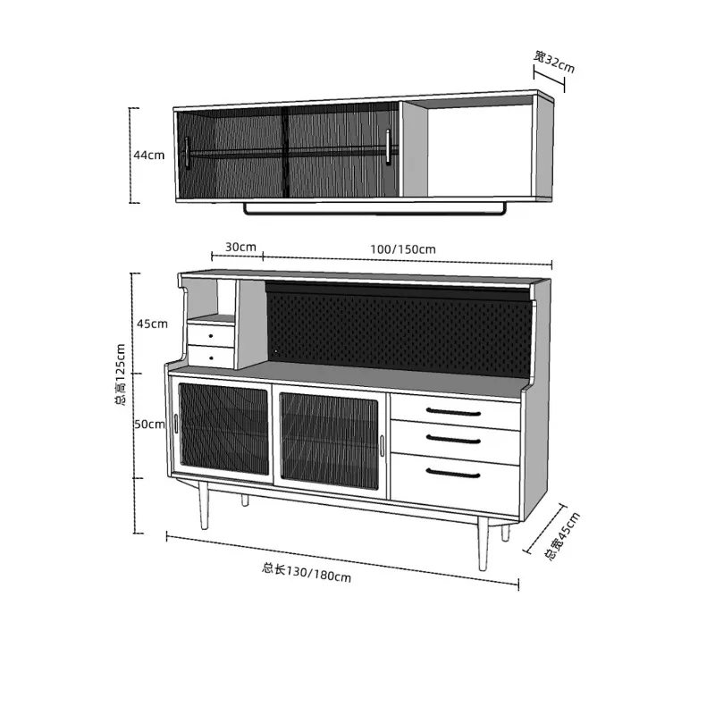 خزانة النبيذ خزانة للغرفة المعيشة عرض رائعة عالية التصميم خزانة للغرفة المعيشة أنيق ملون أثاث المنزل الدولاب XY40GZ #6