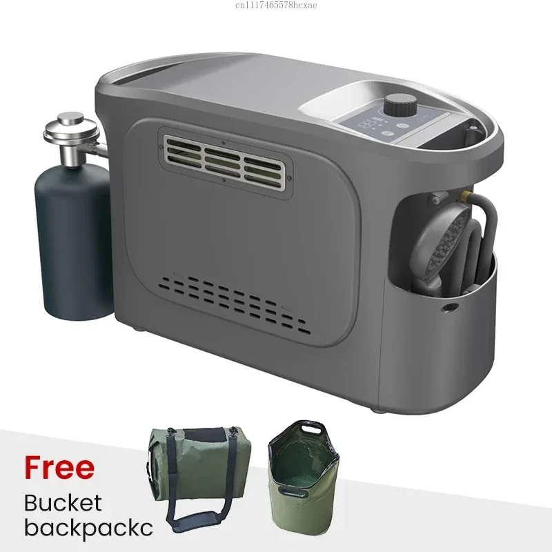 Portable Propane Water Heater for Camping 3L/min 6L/min- LPG Tank-less Instant Shower System with Gas Geyser and 12V DC Backup